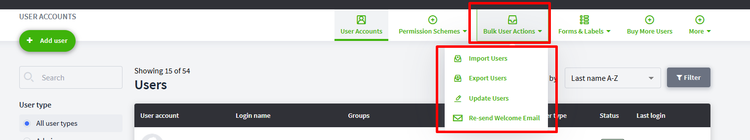 User attachment