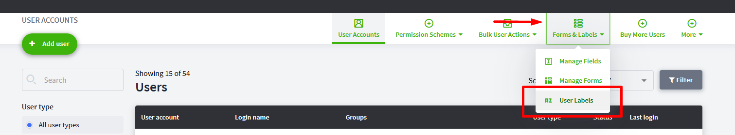 User attachment